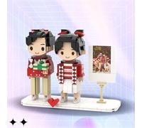 Figurines en Brique Personnalisées,Portrait 3D, Cadeau Fait à la Main pour Amis Amoureux, Cadeaux d'anniversaire de Noël Uniques pour Femmes et Hommes