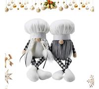 Figurines En Peluche De Gnomes,Chapeau de Chef du Tomte Suédois,Décoration en Peluche de Gnome | Pour Étagère Bureau Bureau Chambre à coucher Manteau de cheminée Cuisine Jardin Halloween Thanksgiving