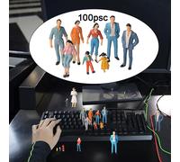 Figurines En Plastique Peintes À La Main, Scènes De Table De Sable, Petites Poses Assorties, Modèle De Jouets, Trains, Personnes, Diorama, Poupées Décoratives