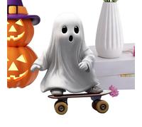 Figurines en résine d'Halloween - Décorations effrayantes et détails détaillés de sorcières, fantômes et squelettes - Petites sculptures idéales pour les fêtes, la décoration de la maison, le bureau