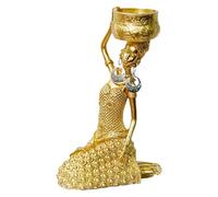 Figurines en résine - Sculpture décorative de bougeoirs de femme africaine | Sculpture présentant de l'art en résine sculptée à la main vintage, élégante exposition de table pour salon, porche