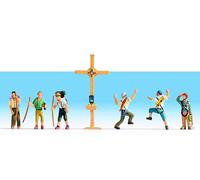 Noch - 45874 - Modélisme Ferroviaire - Figurine - Randonneurs avec Croix