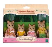 Figurines Epoch d'Enfance Famille chat tigre Sylvanian G