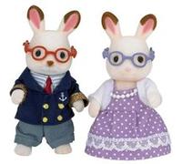 Figurines Epoch D'enfance Grands parents Lapin chocolat Sylvanian Modèle aléatoire G