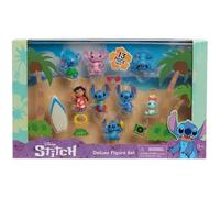 Disney Coffret Deluxe de figurines Stitch Lilo – 13 figurines 5 cm, planche de surf