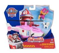 Paw Patrol - Pat Patrouille - Véhicule Figurine Stella Fire Rescue Mission Pompiers - Voiture Figurine À Collectionner - Panier Chaton - Pat Patrouille Jouet - Voiture Enfant - Jouet Enfant 3 Ans Et +