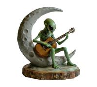 Figurines extraterrestres - Figurine de style bohème - Décoration extraterrestre - 12 × 13 cm - Statue de modélisation 3D sculptée à la main pour famille, étudiants, adultes, hommes, femmes, maison