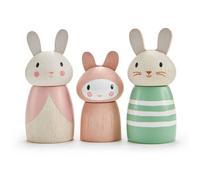 Figurines Famille De Lapin Rose, Vert, Blanc TU