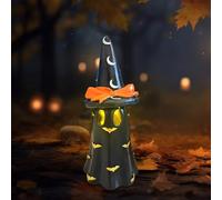Figurines fantômes décoratives d'Halloween avec chapeau de sorcière LED, fantôme effrayant mignon, fantôme lumineux, décoration fantôme pour décoration d'Halloween, décoration de table extérieure et