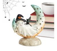 Figurines Fantômes Halloween - Statue de Fantôme en Résine avec Chat pour Halloween,Décor Épouvantable pour Fêtes Intérieur Extérieur Salon Cuisine Porche Entrée