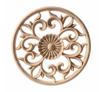 Figurines florales en bois sculpté, incrustations uniques, pour appliques d'angle, cadres, portes et meubles décoratifs, 15 cm x 15 cm