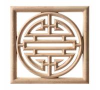 Figurines florales en bois sculpté naturel unique, incrustation, ornements d'angle, appliques, cadres de porte, meubles, sculpture décorative sur bois, F16,24