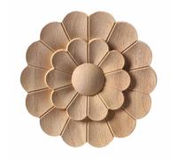 Figurines florales en bois sculpté naturel unique, incrustations artisanales, appliques d'angle, cadres de porte, meubles, sculpture décorative sur bois, Y9,10