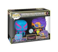 Funko – Pop! Figurine – Across The Spider-Verse : Spider-Man 2099 & India – Blacklight – Pack de 2