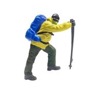 Figurines grimpantes 1:64 - Figurines d'alpinisme - Modèle miniature réaliste - Peinte à la main pour projets de bricolage - Décoration de diorama (jaune bleu-1:64)