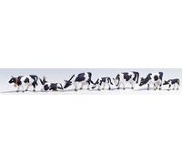 Noch - 15721 - Modélisme Ferroviaire - Figurine - 7 Vaches - Blanc/Noir
