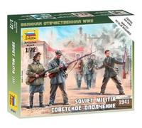 Figurines historiques 2ème guerre mondiale : milice soviétique 1941 zvezda G