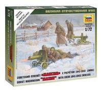 Figurines historiques 2ème guerre mondiale : mitrailleurs soviétiques hiver zvezda G