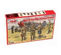 Figurines ICM 1:48 - Pilotes et personnel au sol de l'Armée de l'Air Soviétique de la Seconde Guerre mondiale