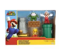 Figurines - JAKKS PACIFIC - Super Mario - Coffret de 3 figurines - Mario le Feu - Koopa Troopa Rouge