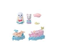 Sylvanian Families - Le Petit Train de la mer - 2 Figurines Incluses - Plongez dans l'univers de la Famille Sylvanian - Figurines Miniatures - Jouet Enfant 3 Ans et + - 5820