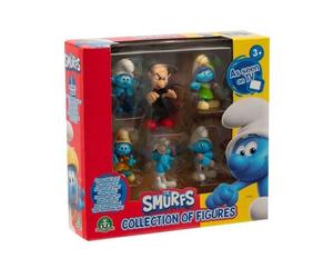 Figurines - Les Schtroumpfs - Coffret 6 figurines 5 cm dont 1 exclusive Azrael - a partir de 3 ans - PUF14