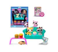 Figurines Littlest Pet Shop Coffret Diner - 3 chatons tête oscillante - Dès 3 ans