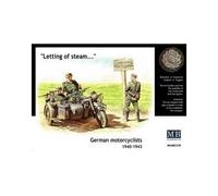 Figurines maquettes - MASTER BOX - BMW R75 - avec side-car - 4 figurines - Échelle 1/35