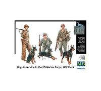 Figurines maquettes Service cynophile US Marines - 2e GM - MASTER BOX - 35155 - 1/35 - 42 pièces