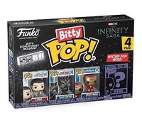 Funko Bitty Pop! 4 Pack: Marvel - Loki, Black Panther, Iron Man (VII) | Goodies Officiels Superheroes - Mini Figurines 2,2 cm avec Présentoir - Déco Gâteau, Pochette Surprise et Petit Cadeau