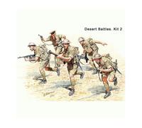 Figurines - MASTER BOX - 8ème armée britannique - Plastique - 5 figurines - Beige