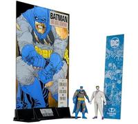 Figurines - MCFARLANE - Batman (Blue Battle Damage) & The Joker - 7,6 cm - 6 points d'articulation - Multicolore