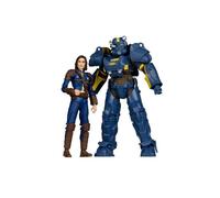 Figurines - MCFARLANE - Fallout 4 T-60 Vault Tec & Sole Survivor - 7"" - Ultra Articulation 22 pts - 2 cartes + 2 socles