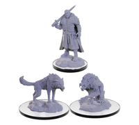 Figurines merveilleuses de WizKids D&D Nolzur : Loup Garou, Donjons et Dragons, miniatures non peintes