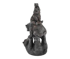 Figurines Mignonnes de la des Ours, Statue de la des Ours, Figurine en résine empilée avec mère, Papa et 2 Chiots, Figurine de Table pour décoration de la Maison, Statue d'un