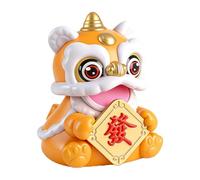 Figurines mignonnes de tableau de bord de voiture | Décoration de table du Nouvel An chinois, danse du lion, décoration de console centrale de voiture | Pour le bureau, la maison, les conducteurs, les