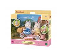 Figurines miniatures - 5637 - Les freres et soeurs husky et leur tandem