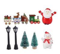 Figurines miniatures de Noël,figurines du Père Noël | Figurines de Noël en bois Petites décorations de Noël - Petites décorations de Noël, accessoires de jardin féerique de Noël pour voyage, maison, a