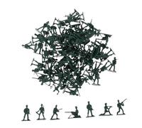 Figurines Miniatures de Petits Soldats en Plastique Vert, Lot de 100 Pièces | Modèles Soldats pour Projets Scolaires, Scènes de Mini Jardin, Forme de Soldats