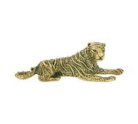 Figurines Miniatures de Tigre en Laiton, Statue de Tigre en Bronze, Sculpture, Collection Artisanale, Ornement de Bureau, décoration de Table de Sable, Accessoires d'étude, Presse-Papier, po