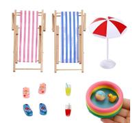 Figurines Miniatures Décoration de Plage Décor Réaliste et Mignon pour | Mobilier pour Maison de Pour Dortoir Chambre Étagère Appartement Cabane Enfant