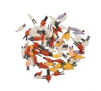 Figurines Miniatures Peintes 1:87 pour Maquettes de Train(100Pcs) | Peintes à la main, couleurs réalistes, poses variées, idéales trains, dioramas, échelle 1:87 précise
