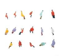 Figurines Model People à l'échelle 1:87 - Voyageurs assis pour wagons, bus et bâtiments - Lot de 100/200 pièces de décoration de pelouse en plastique pour modèles de bus et de wagon (200 pièces)