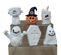 Figurines Momies, Version Q, 6 Pièces, Figurines d'action Momies d'halloween, 5 Cm, Modèle Jeu Fait Main, Cadeau pour Les Fans D'anime