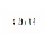 Figurines - NOCH - Couple de mariage peint 15862 - Multicolore - 5 pièces - HO (1:87)