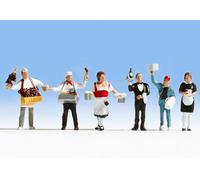 Noch - 15070 - Modélisme Ferroviaire - Figurine - 6 Personnel De Service