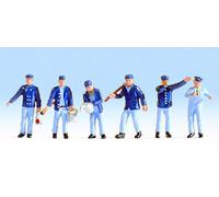 Noch Figurines 15282 – Mécaniciens et conducteurs H0 Époque 3-6 Noir