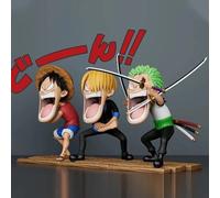 Figurines One Piece Luffy, trois capitaines Sanji, Monkey D. Luffy, Roronoa Zoro, figurine d'action, le Trio Affamé, modèle PVC, jouets d'anime 3Pcs