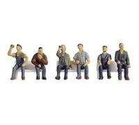 Noch Figurines ouvriers assis 15278 H0 (1/87) – Peintes, 6 pièces