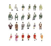 ＡＷＨＡＯ Figurines Peintes à L'échelle O, 24 Pièces, 1/87, Petites Personnes Assises pour Mise en Page Miniature